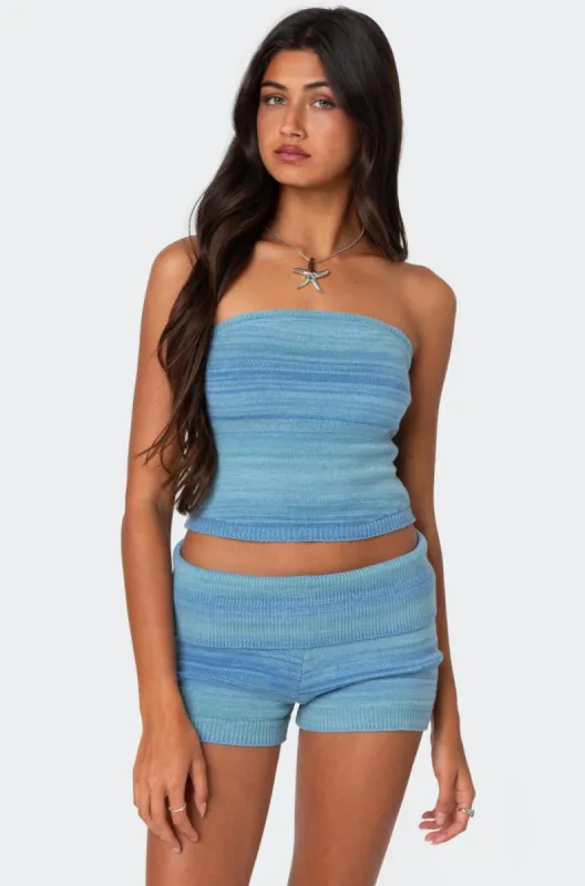 Daytona Gradient Knit Tube Top sold by Edikted