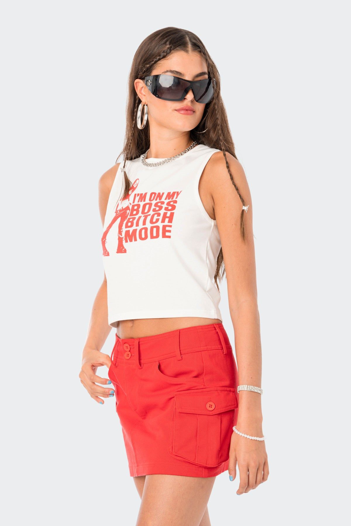 Boss Mode Tank Top sold by Edikted product image thumbnail 3