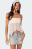 Embroidered Sheer Strapless Top sold by Edikted