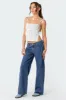 Raelynn Washed Low Rise Jeans sold by Edikted