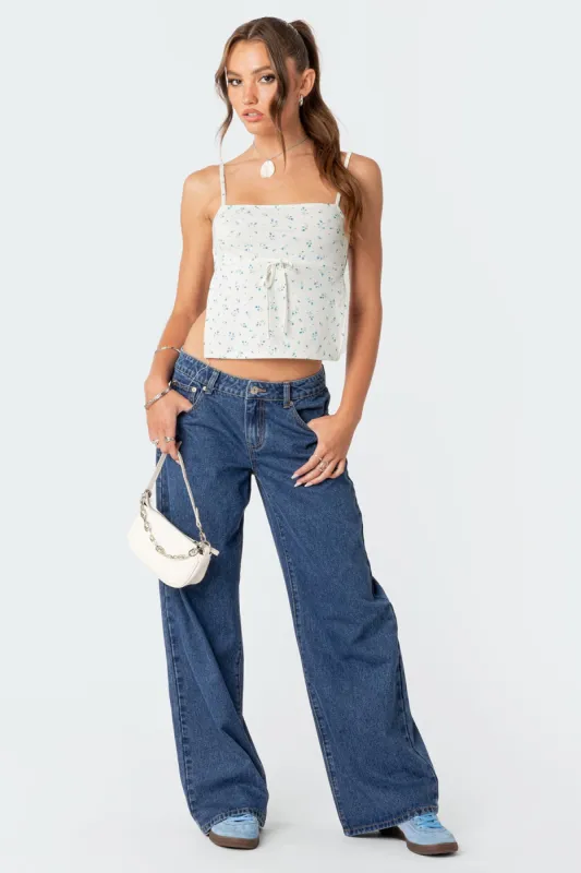 Raelynn Washed Low Rise Jeans sold by Edikted