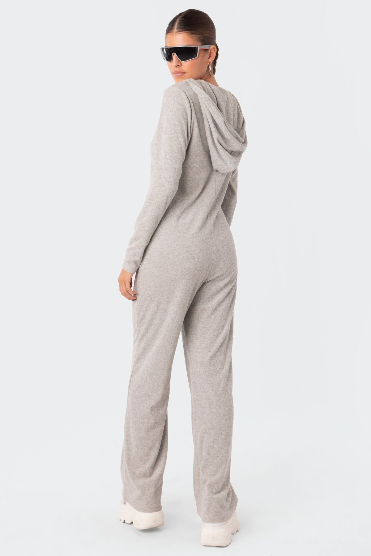 Terry Hooded Lounge Jumpsuit sold by Edikted product image thumbnail 4