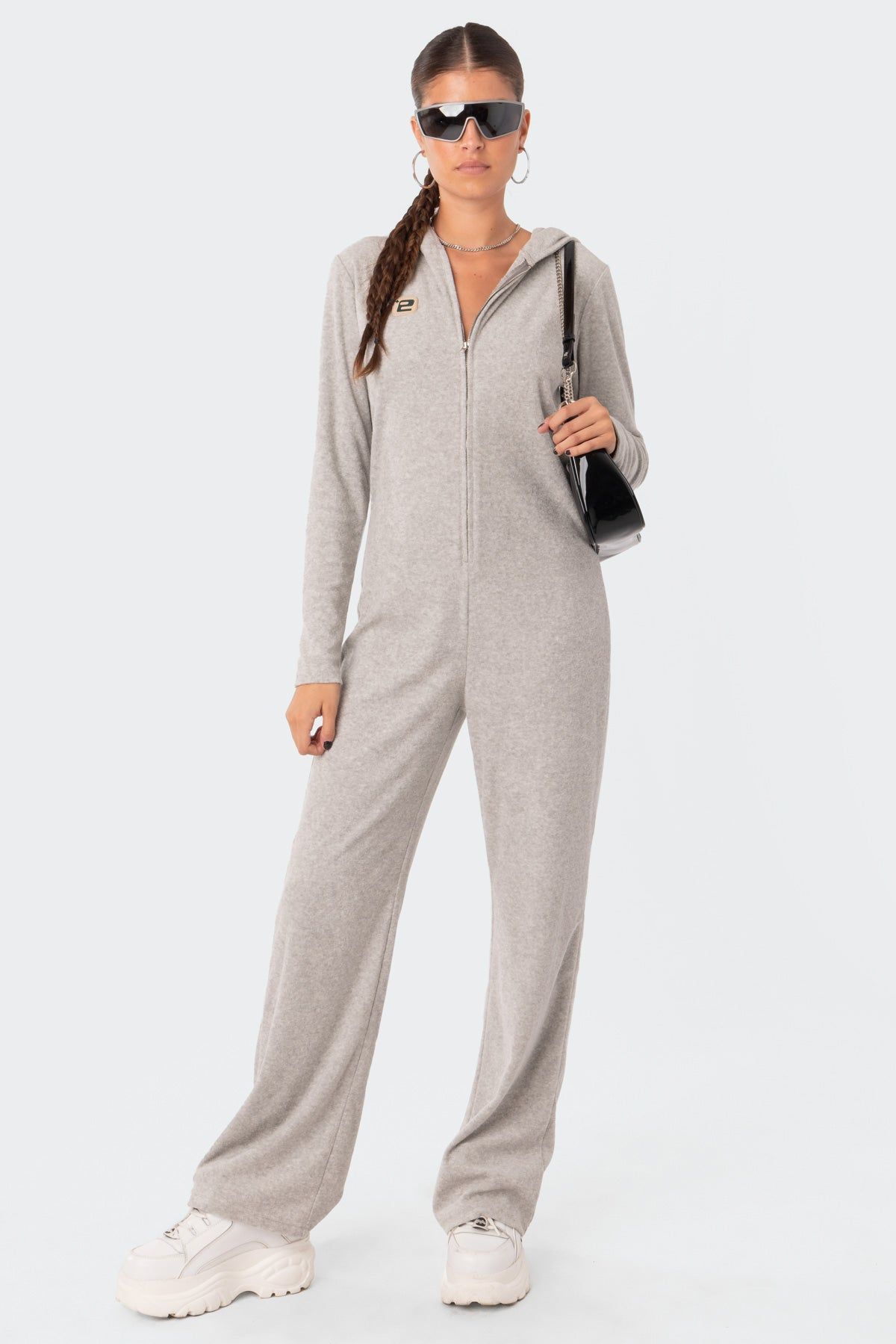 Terry Hooded Lounge Jumpsuit sold by Edikted product image thumbnail 5