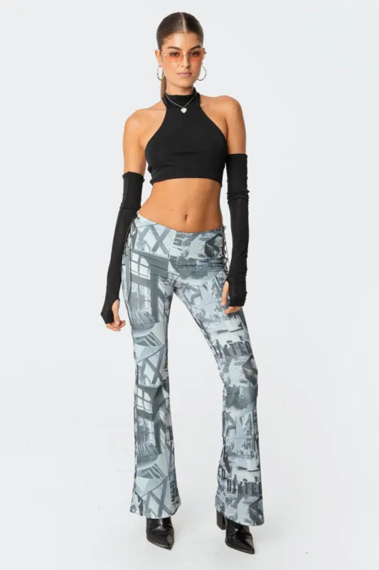 Eva Sleeve Halter Top sold by Edikted