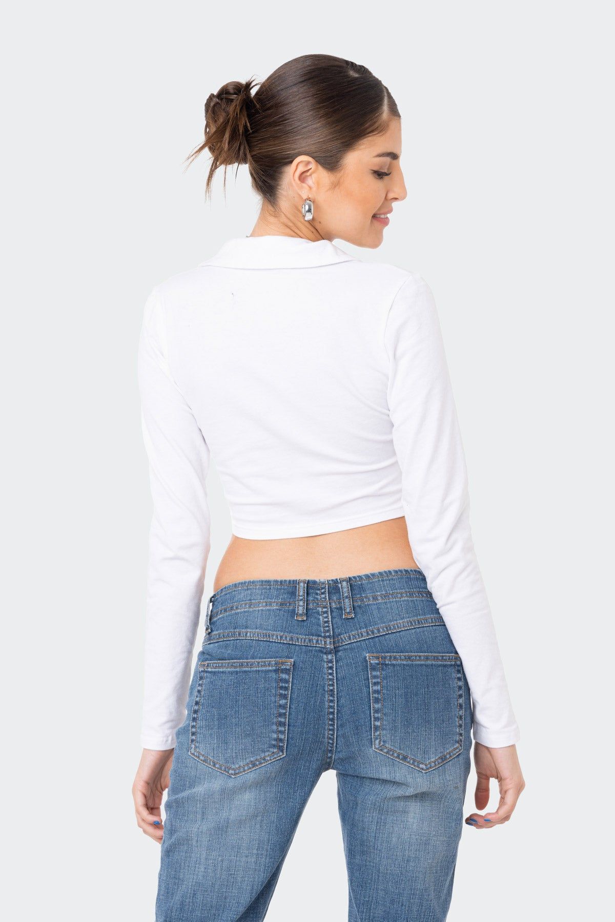 Cooper Long Sleeve Polo Top sold by Edikted product image thumbnail 5