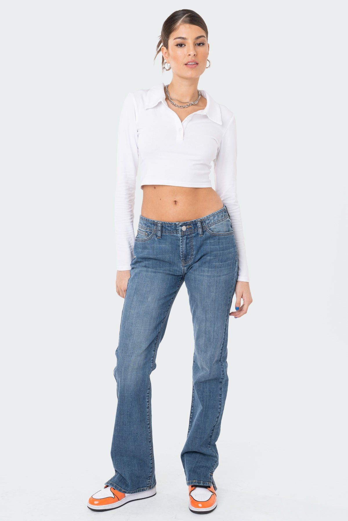 Cooper Long Sleeve Polo Top sold by Edikted product image thumbnail 2