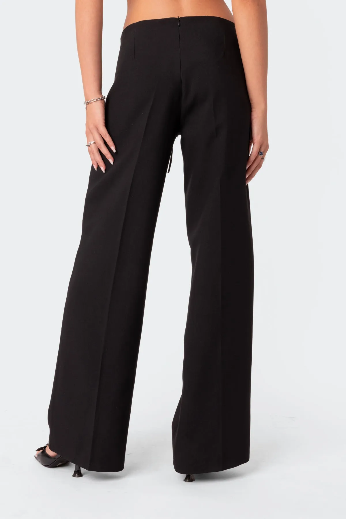 Abigail Lace Up Front Trousers sold by Edikted product image thumbnail 3
