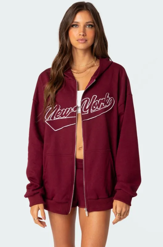 New York Oversized Hoodie sold by Edikted