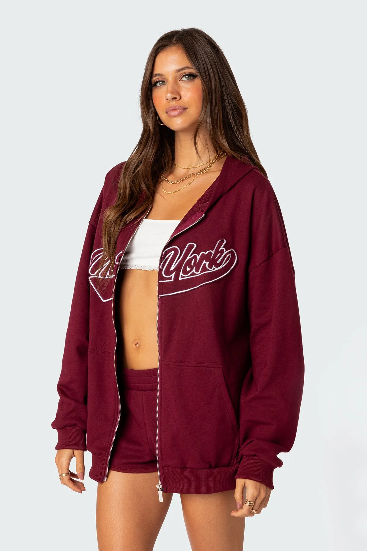 New York Oversized Hoodie sold by Edikted product image thumbnail 3