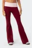 Contrast Fold Over Flared Leggings sold by Edikted