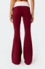 Contrast Fold Over Flared Leggings sold by Edikted