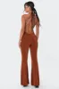 Kora Flared Open Back Jumpsuit sold by Edikted
