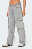 Via Low Rise Washed Denim Cargo Pants sold by Edikted
