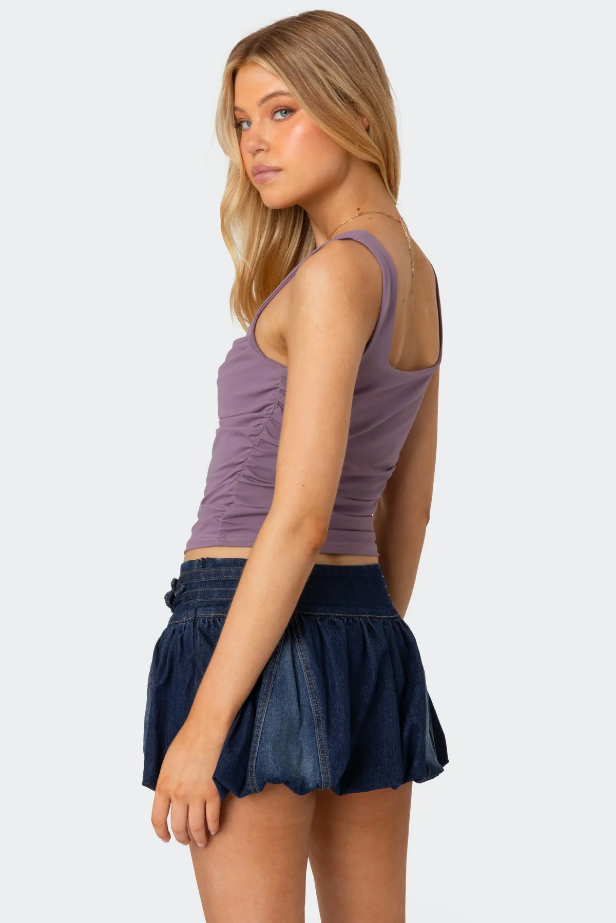 Rio Ruched Square Neck Top sold by Edikted product image thumbnail 5