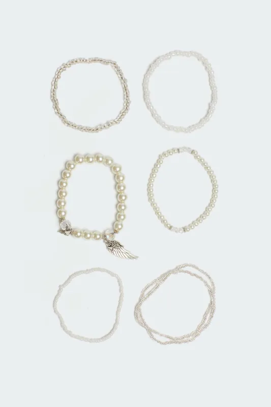 Angelic Beaded Bracelet Pack sold by Edikted