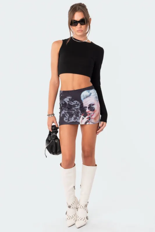 Smokin Low-Rise Mini Skirt sold by Edikted