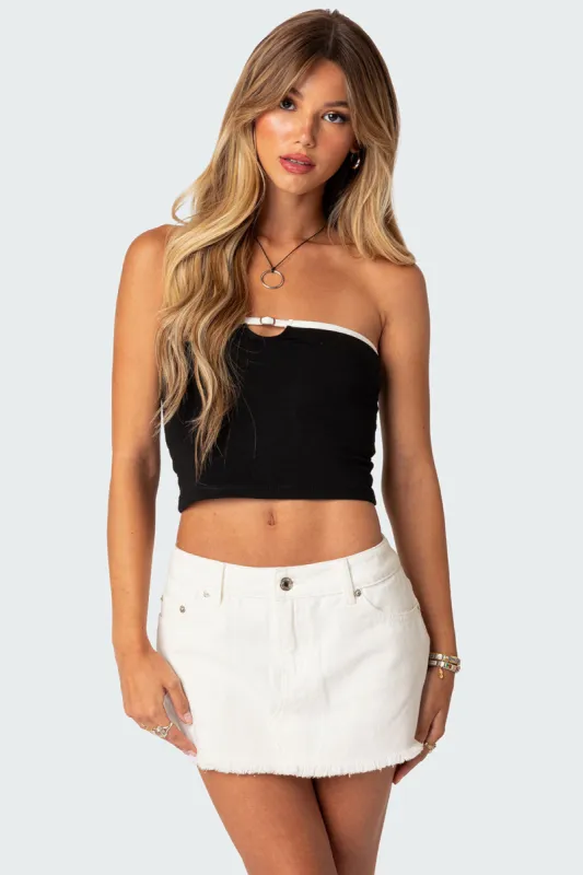 Colby Belted Tube Top sold by Edikted