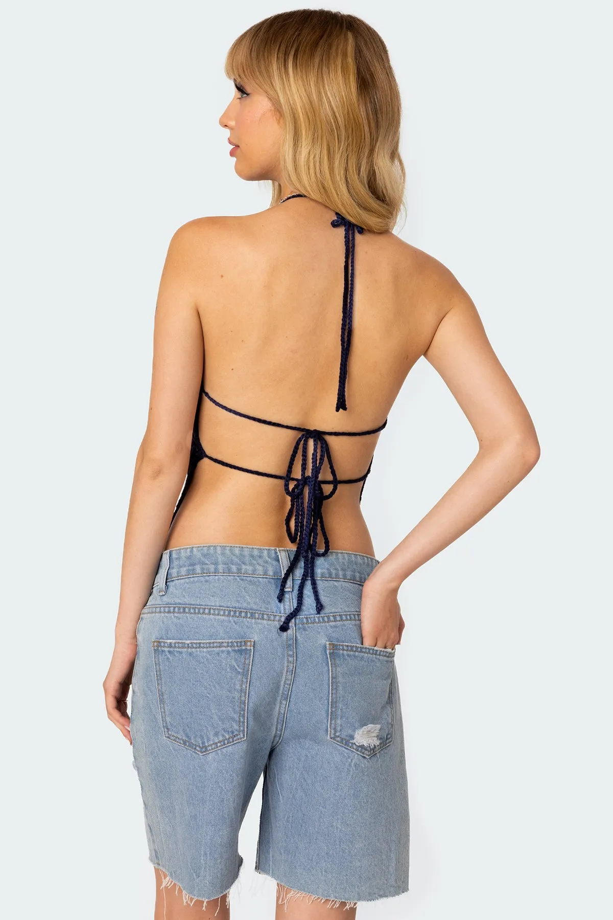 Jada Open Back Crochet Top sold by Edikted product image thumbnail 5