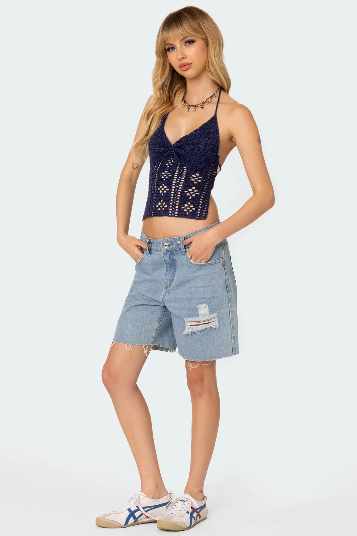 Jada Open Back Crochet Top sold by Edikted product image thumbnail 4