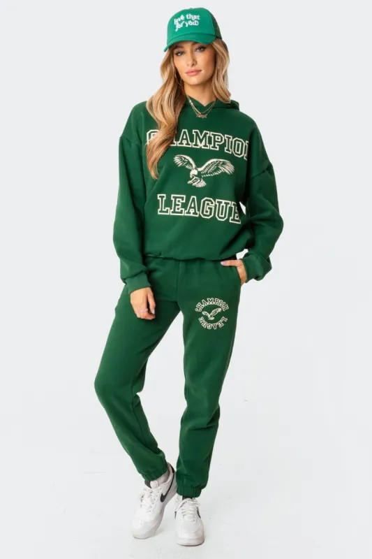 Top League Sweatpants sold by Edikted