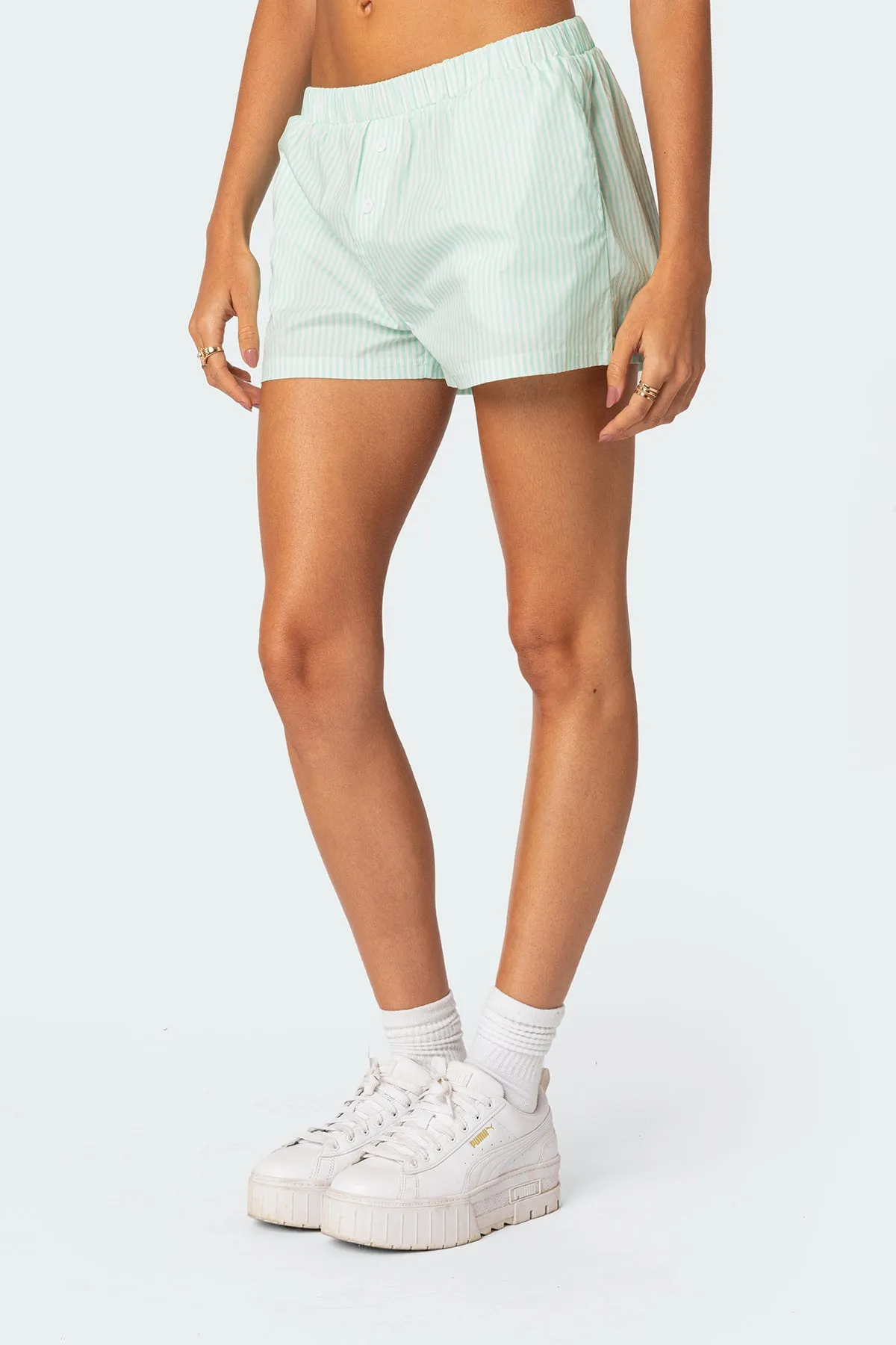 Pinstripe Boxer Shorts sold by Edikted product image thumbnail 4