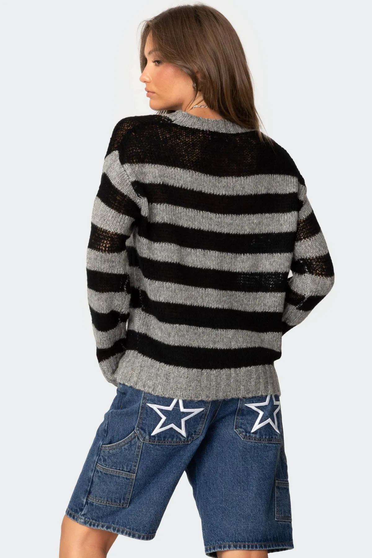 Light Knit Striped Sweater sold by Edikted product image thumbnail 5