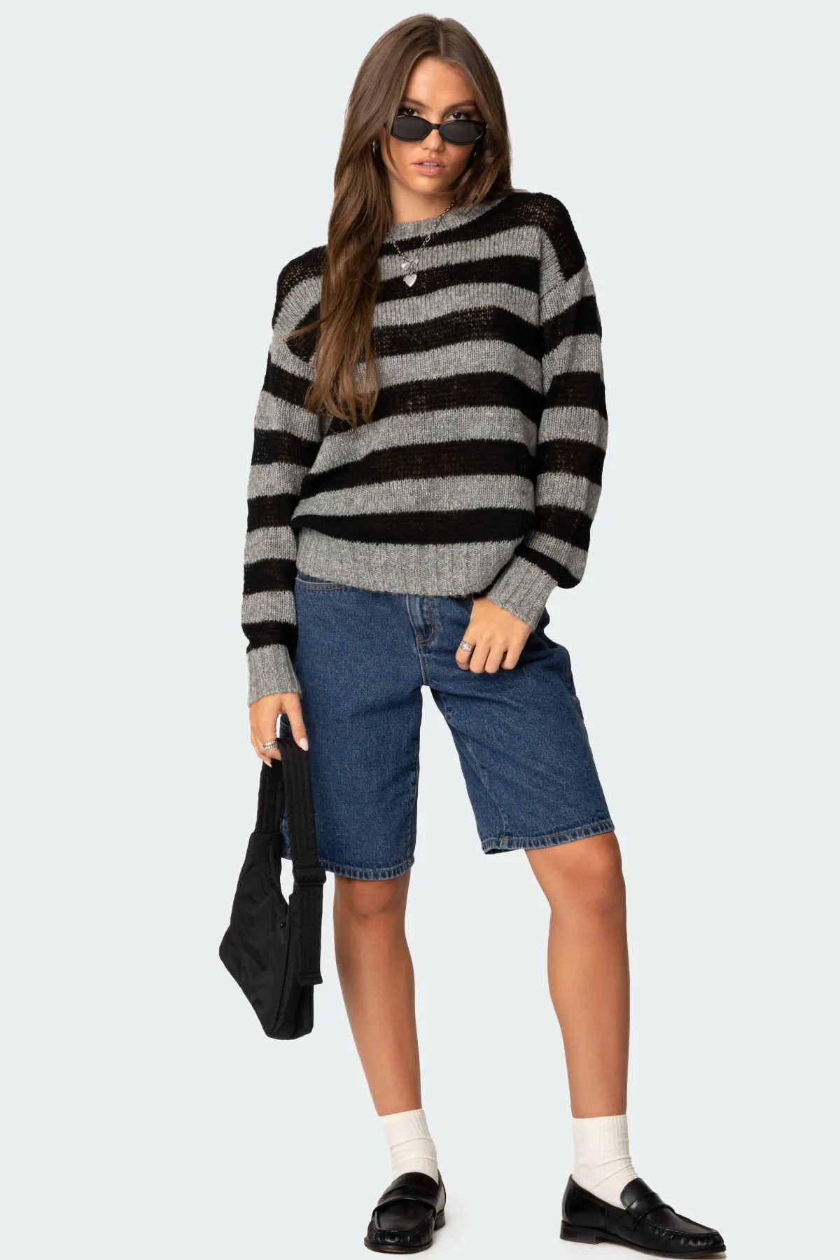 Light Knit Striped Sweater sold by Edikted product image thumbnail 2