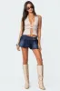 Luma Split Front Backless Halter Top sold by Edikted
