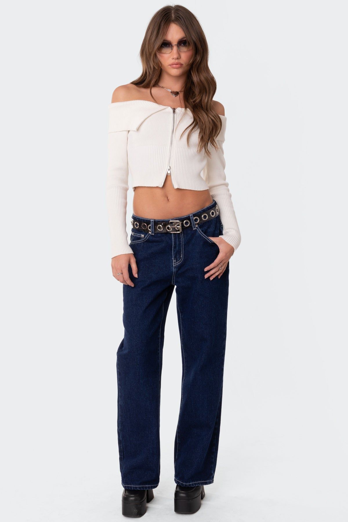 Low Rise Baggy Mom Jeans sold by Edikted product image thumbnail 5