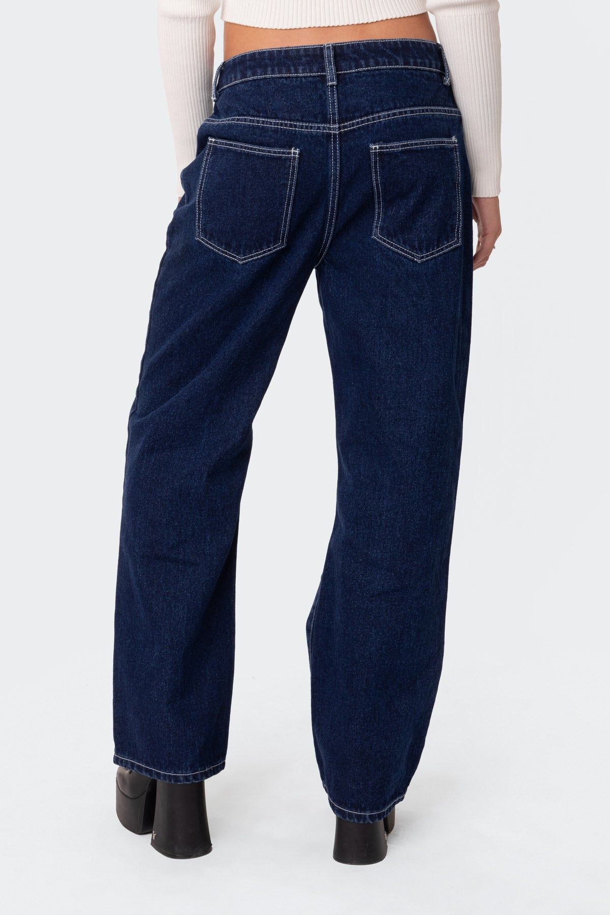 Low Rise Baggy Mom Jeans sold by Edikted product image thumbnail 4
