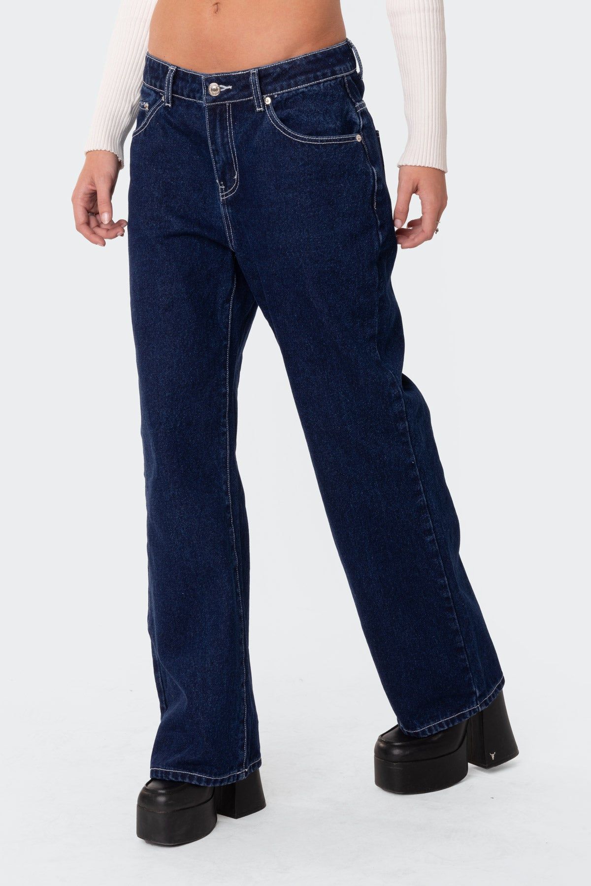 Low Rise Baggy Mom Jeans sold by Edikted product image thumbnail 2
