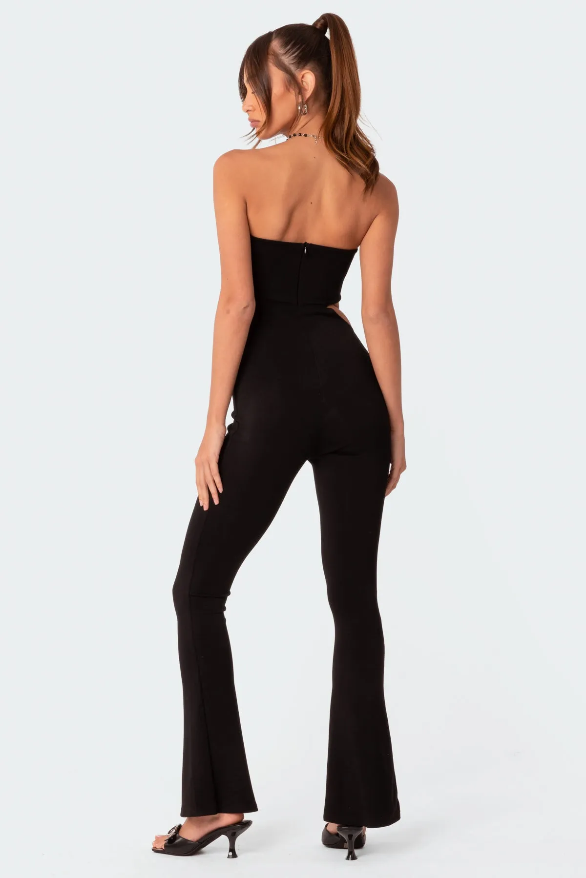 Ollie Cut Out Flared Jumpsuit sold by Edikted product image thumbnail 4