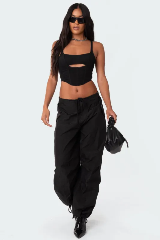 Camrin Cut Out Corset sold by Edikted