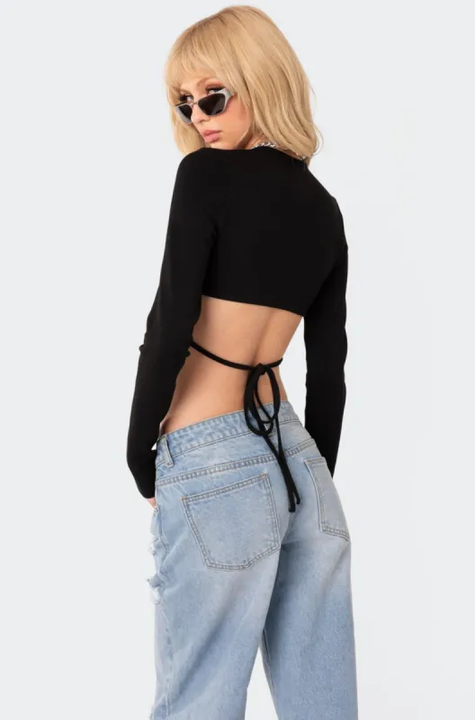 Pixy Open Back Top made by Edikted