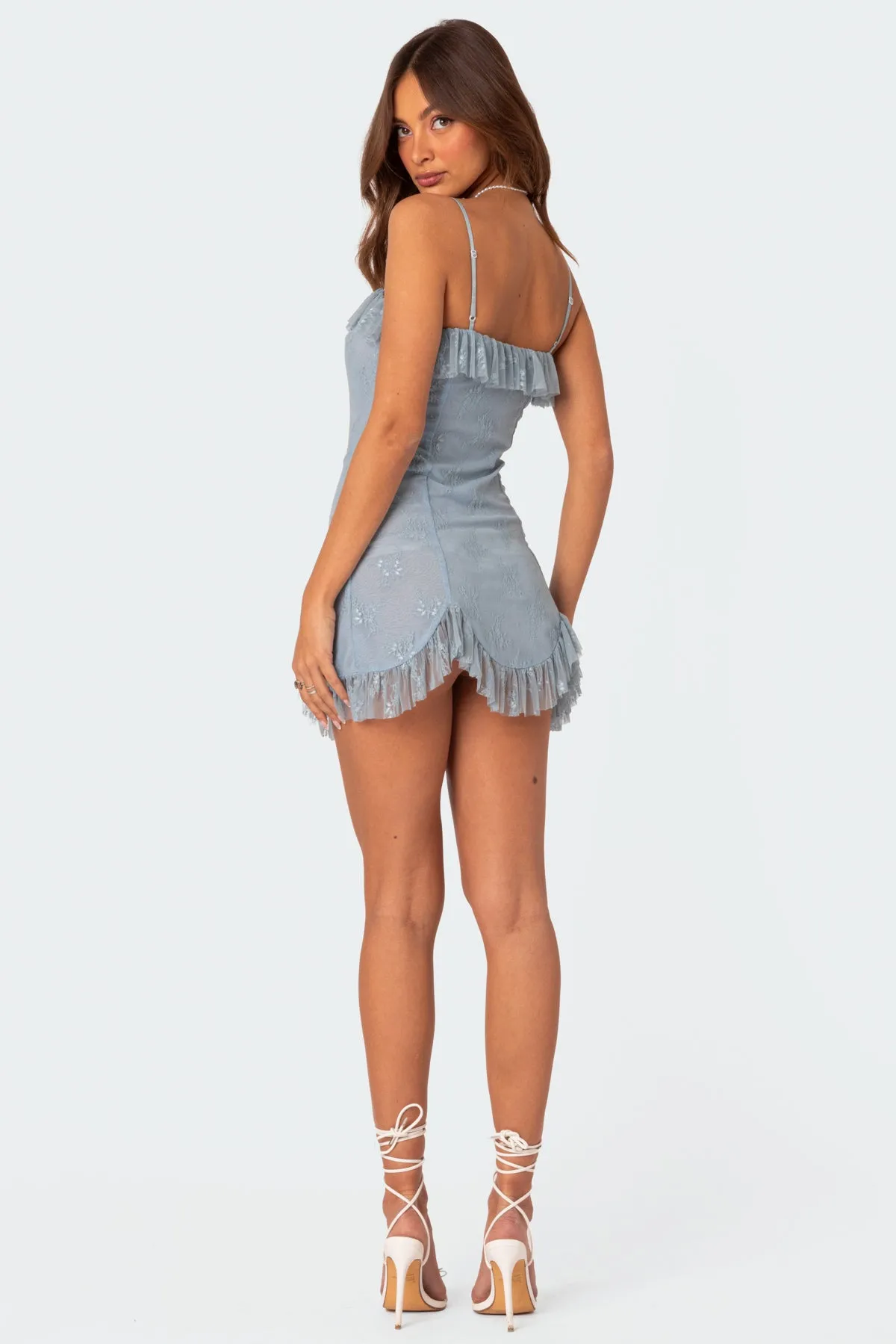 Fairy Girl Lace Mini Dress sold by Edikted product image thumbnail 5