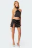 Daina Satin Effect Open-Back Crop Top sold by Edikted