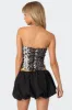 Snakeskin Strapless Mesh Corset sold by Edikted