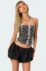 Snakeskin Strapless Mesh Corset sold by Edikted
