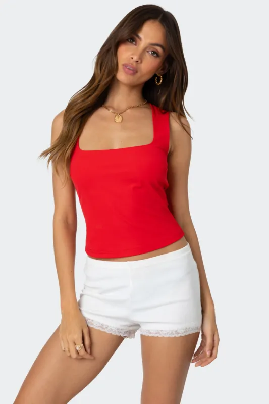 Essy Square Neck Top sold by Edikted