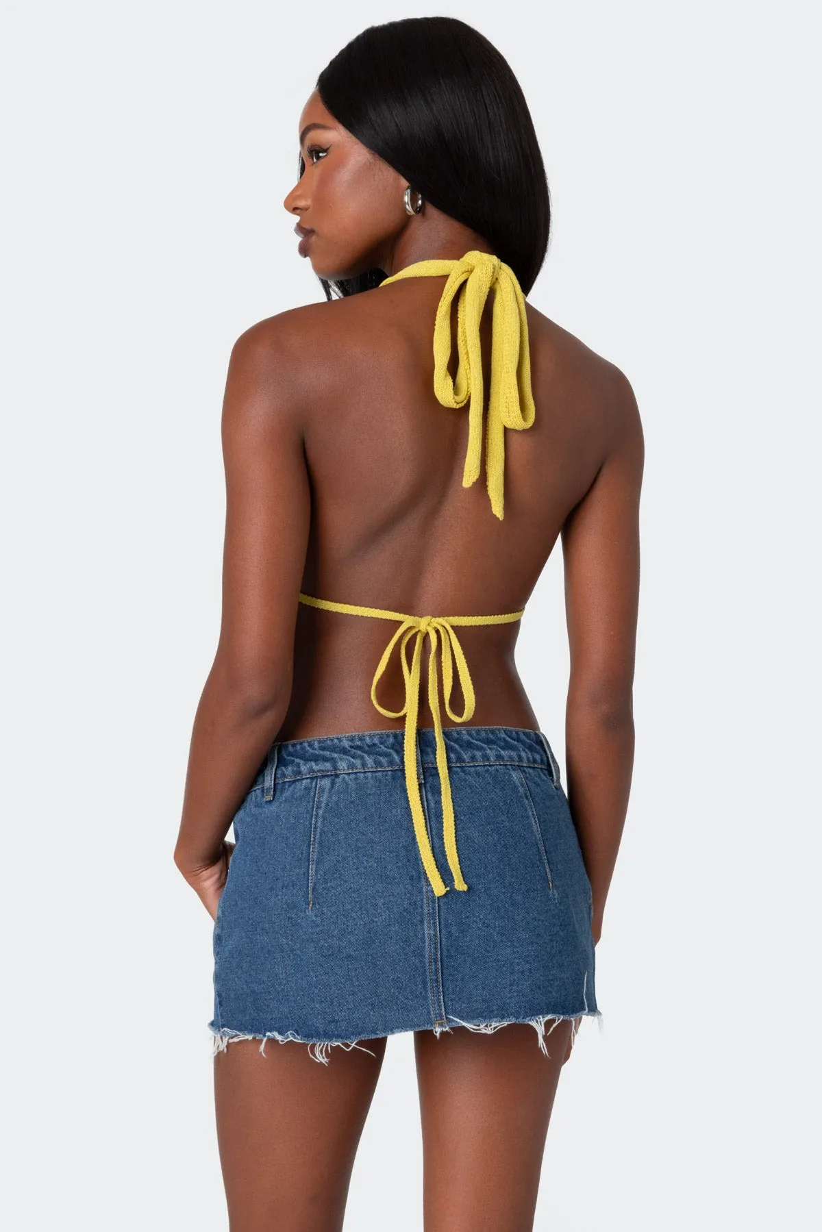 Caraway Ribbed Knit Split Front Top sold by Edikted product image thumbnail 4