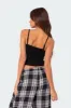 Lace Trim Ribbed Tank Top sold by Edikted