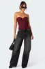 Deirdre Mesh Lace Up Corset sold by Edikted