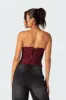 Deirdre Mesh Lace Up Corset sold by Edikted