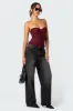 Deirdre Mesh Lace Up Corset sold by Edikted