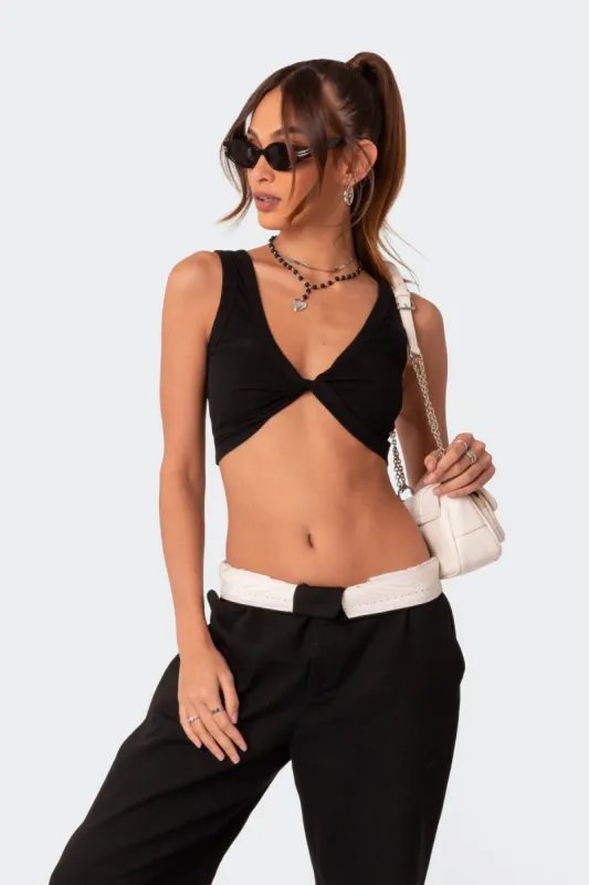 Twist Bra Top sold by Edikted