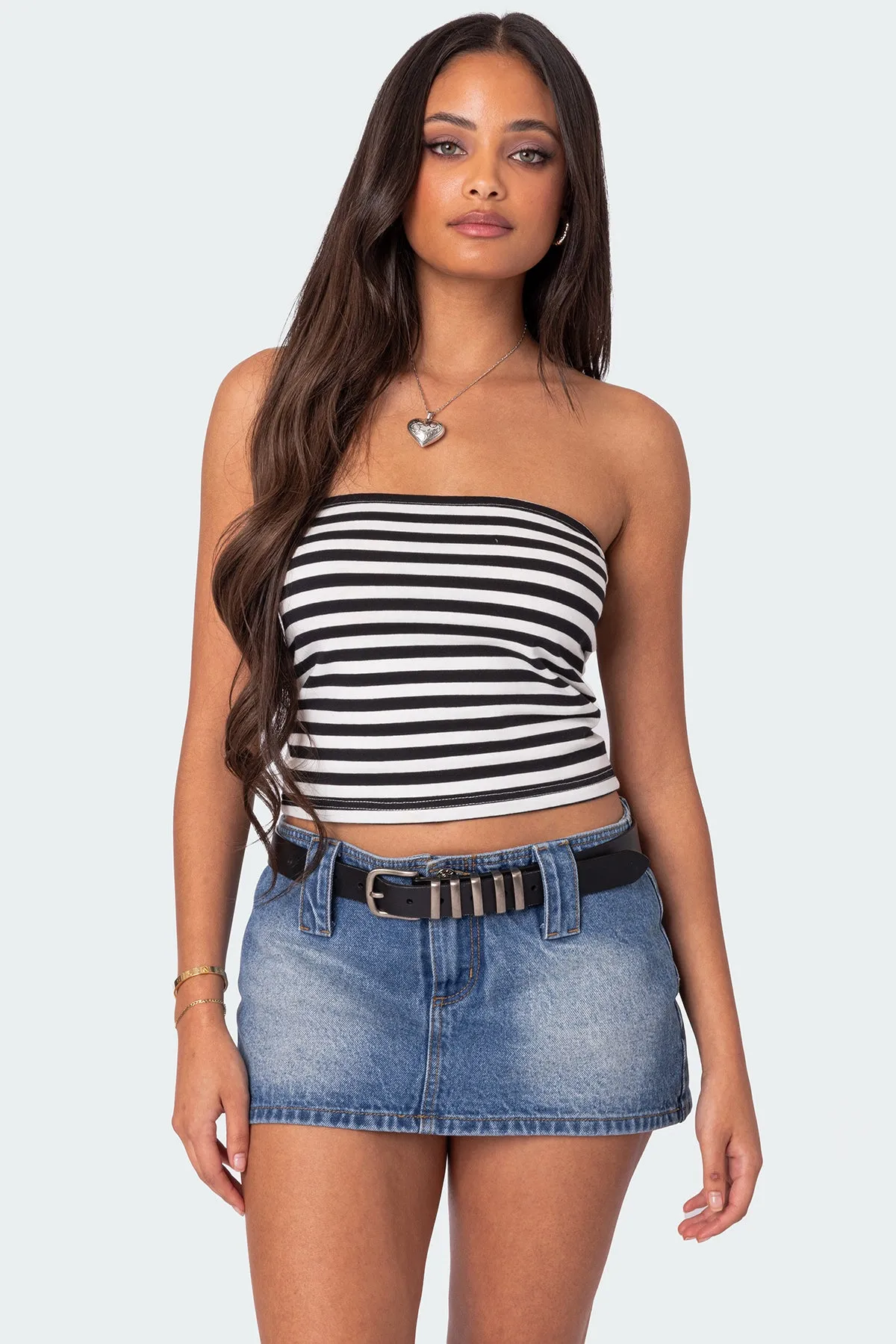 Alta Striped Tube Top sold by Edikted
