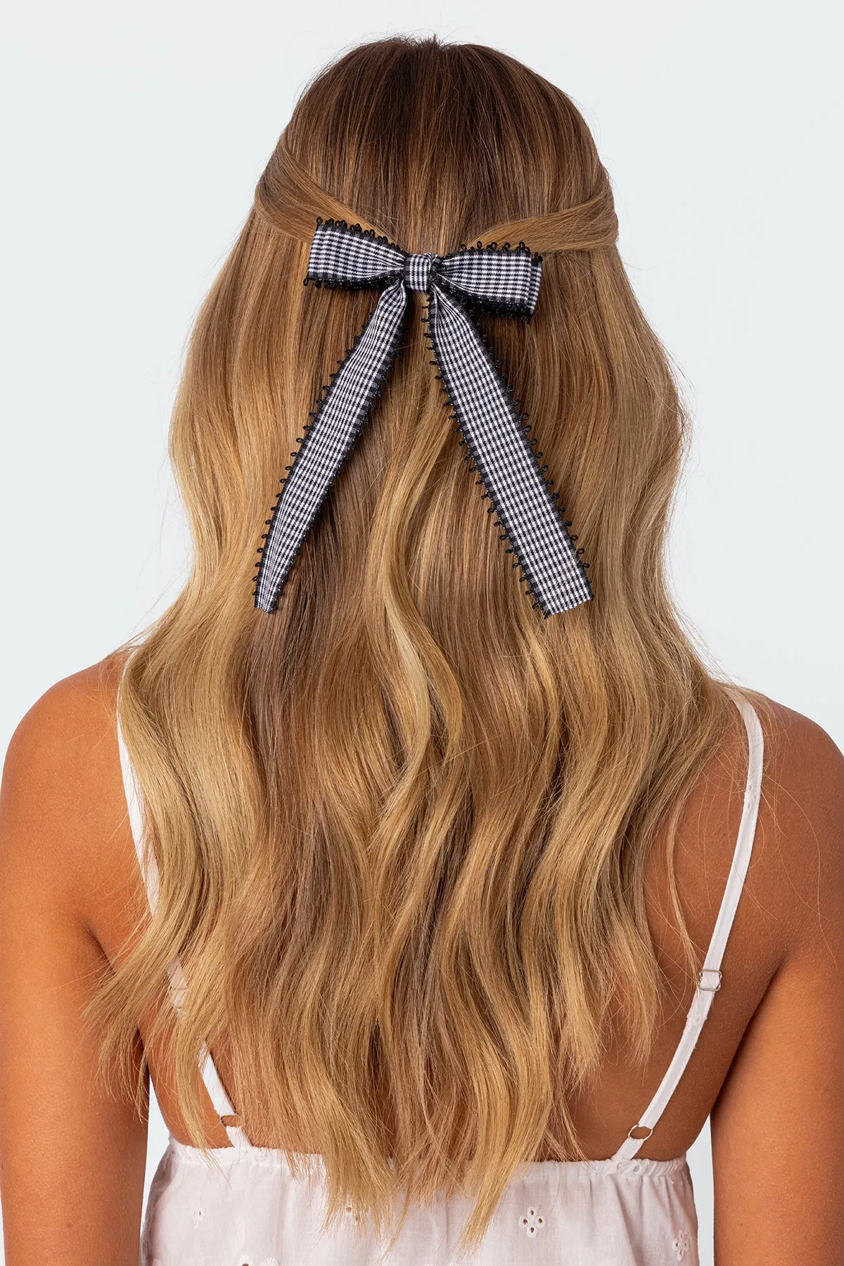 Gingham Bow Hair Clip sold by Edikted product image thumbnail 2