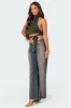 Hamlin Wrap Tie Crop Top sold by Edikted