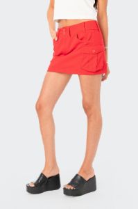 Katya Low-Rise Cargo Skirt sold by Edikted