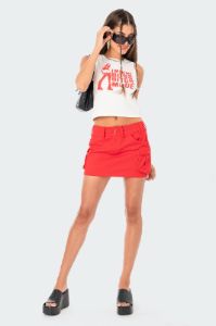 Katya Low-Rise Cargo Skirt sold by Edikted